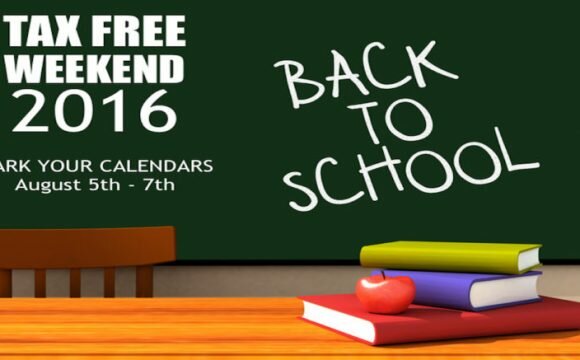 2016 Tax Free Back to School Shopping Holiday / Weekend